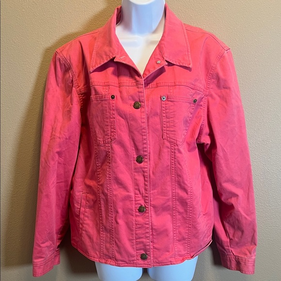 Jones New York Jackets & Blazers - Jones New York Women’s Vibrant Pink Jacket Size XL